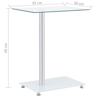 Bijzettafel U-vormig 45x30x58 cm gehard glas transparant 8718475798965 6