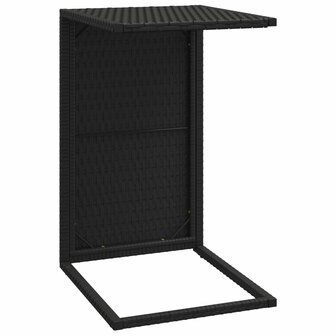 Bijzettafel C-vormig 40x35x60 cm poly rattan zwart 8720845679118 5