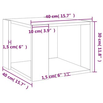 Salontafel 40x40x30 cm bewerkt hout sonoma eikenkleurig 8720286542354 7