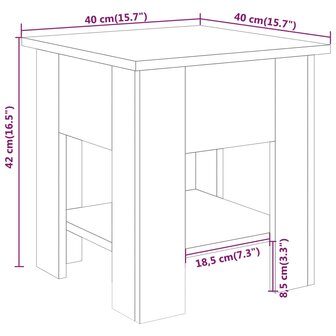 Salontafel 40x40x42 cm bewerkt hout wit 8720286836149 6