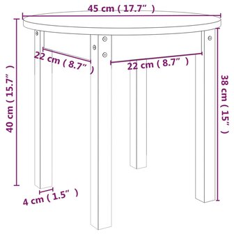 Salontafel &Oslash; 45x40 cm massief grenenhout 8720287208297 8