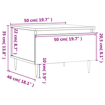 Salontafel 50x46x35 cm bewerkt hout betongrijs 8721012111639 11