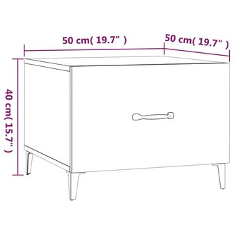 Salontafel met metalen poten 50x50x40 cm betongrijs 8720287082682 9