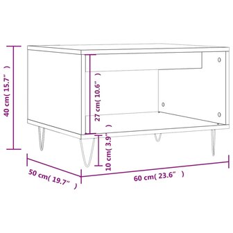 Salontafel 60x50x40 cm bewerkt hout zwart 8720845441739 9