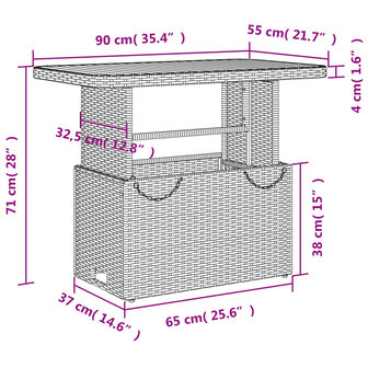 2-delige Tuinset met kussens poly rattan zwart 8721102499531 10