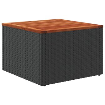 Tuintafel 55x55x37 cm poly rattan en acaciahout zwart 8721012333604 6