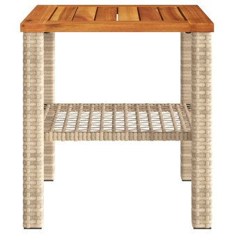 Tuintafel 40x40x42 cm poly rattan en acaciahout beige 8721012308015 4