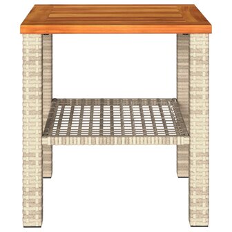 Tuintafel 40x40x42 cm poly rattan en acaciahout beige 8721012308015 5