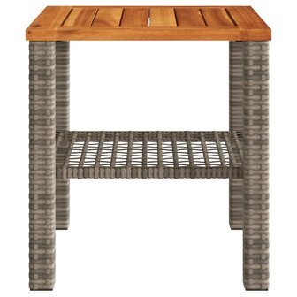 Tuintafel 40x40x42 cm poly rattan en acaciahout grijs 8721012308008 5