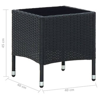 Tuintafel 40x40x45 cm poly rattan zwart 8719883855851 5