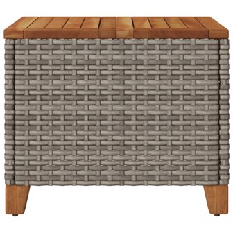 Tuintafel 45x45x37 cm poly rattan en acaciahout grijs 8721012308626 7