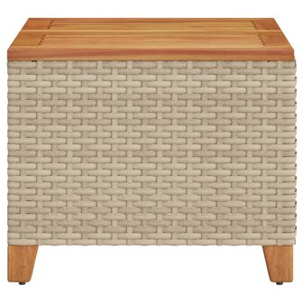 Tuintafel 45x45x37 cm poly rattan en acaciahout beige 8721012308633 5