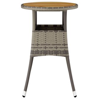 Tuintafel &Oslash;60x75 cm acaciahout en poly rattan grijs 8720286089804 3