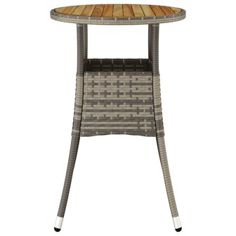 Tuintafel &Oslash;60x75 cm acaciahout en poly rattan grijs 8720286089804 4