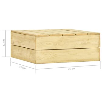 Tuintafel 75x75x31 cm ge&iuml;mpregneerd grenenhout 8719883818641 5