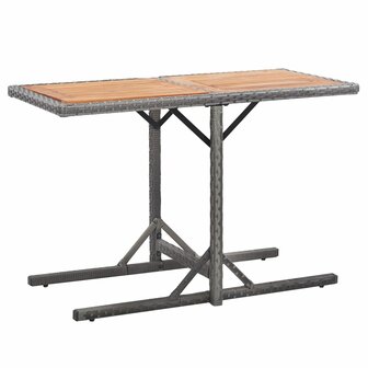 Tuintafel poly rattan en massief acaciahout antraciet 8719883755434 1