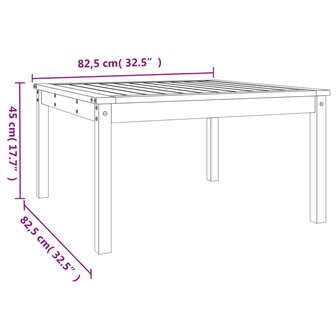 Tuintafel 82,5x82,5x45 cm massief grenenhout grijs 8720845692285 8