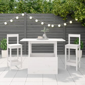 Tuintafel 100x50x75 cm massief grenenhout wit 8721012463653 4