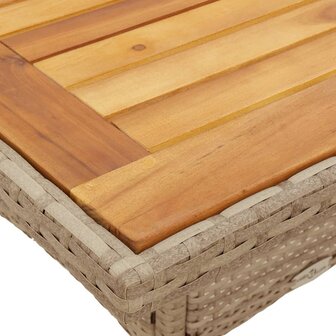 Tuintafel 80x80x75 cm poly rattan en acaciahout beige 8721012451476 9