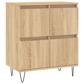 Dressoir 60x35x70 cm bewerkt hout sonoma eikenkleurig 8720845874421 2