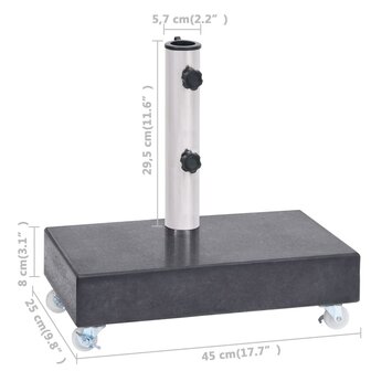 Parasolvoet 45x25x8 cm graniet zwart 8720286153550 7