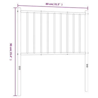 Hoofdbord metaal zwart 75 cm 8720845721329 7