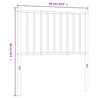 Hoofdbord metaal wit 80 cm 8720845722005 7