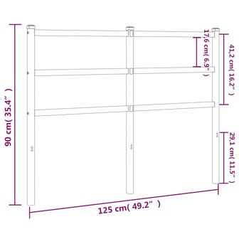 Hoofdbord 120 cm metaal wit 8721012303423 5