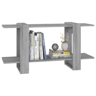 Boekenkast 100x30x51 cm bewerkt hout grijs sonoma eikenkleurig 8720286844014 5