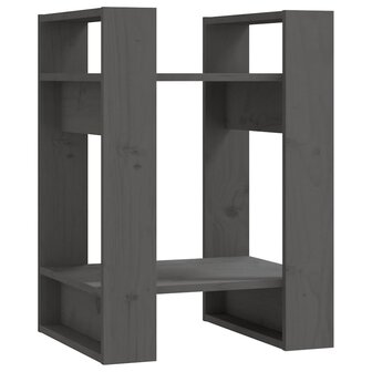 Boekenkast/kamerscherm 41x35x57 cm massief grenenhout grijs 8720286904947 2