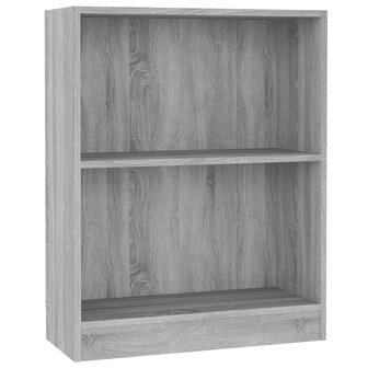 Boekenkast 60x24x76 cm bewerkt hout grijs sonoma eikenkleurig 8720286931509 2