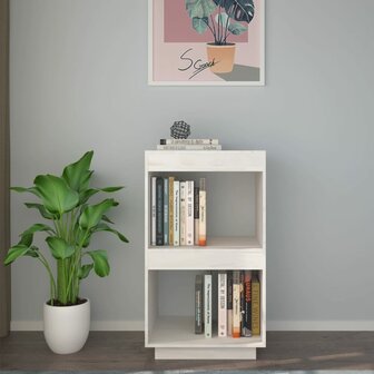 Boekenkast 40x35x71 cm massief grenenhout wit 8720286815717 3