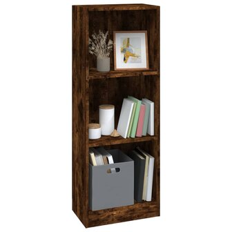 Boekenkast 3-laags 40x24x109 cm bewerkt hout gerookt eikenkleur 8720845693336 4