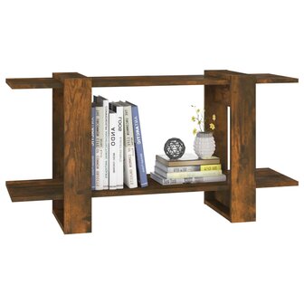 Boekenkast 100x30x51 cm bewerkt hout gerookt eikenkleurig 8720286844007 5