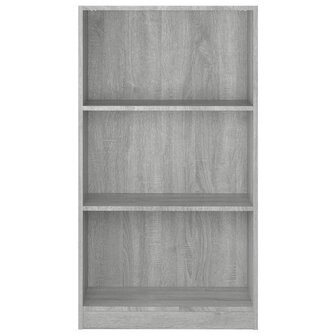 Boekenkast 60x24x109 cm bewerkt hout grijs sonoma eikenkleurig 8720286931530 5