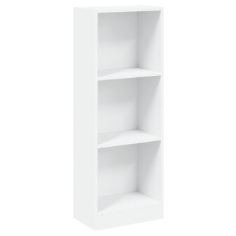 Boekenkast met 3 schappen 40x24x109 cm bewerkt hout wit 8719883787329 2