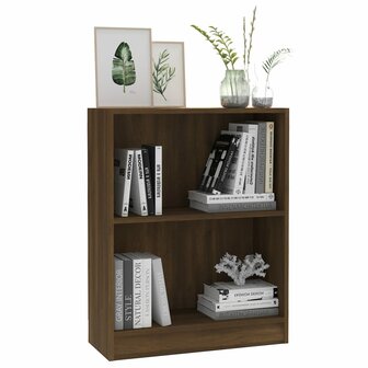 Boekenkast 60x24x76 cm bewerkt hout bruin eikenkleur 8720286931516 3