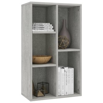 Boekenkast/dressoir 50x25x80 cm bewerkt hout betongrijs 8719883673271 3