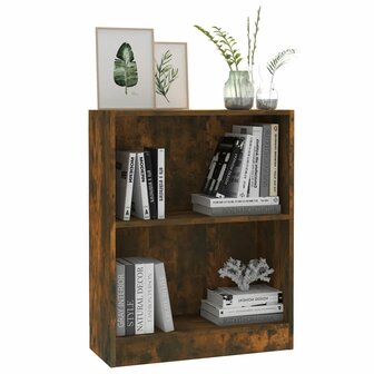 Boekenkast 60x24x76 cm bewerkt hout gerookt eikenkleurig 8720286931493 3