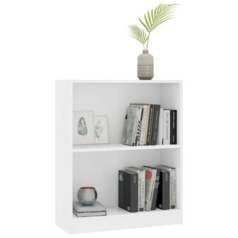 Boekenkast 60x24x76 cm bewerkt hout wit 8719883787596 3