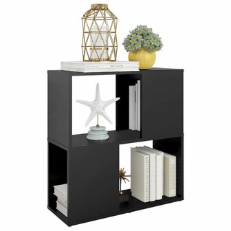 Boekenkast 60x24x63 cm spaanplaat zwart 8720286650196 5