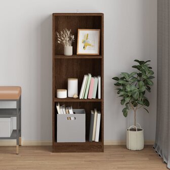 Boekenkast 40x24x109 cm bewerkt hout bruin eikenkleur 8720845693350 3