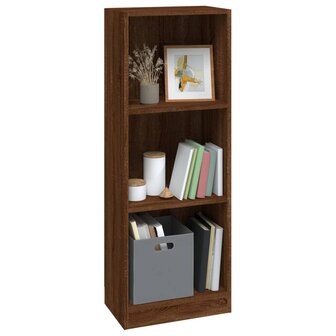 Boekenkast 40x24x109 cm bewerkt hout bruin eikenkleur 8720845693350 4