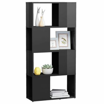 Boekenkast/kamerscherm 60x24x124,5 cm hoogglans grijs 8720286650448 4