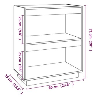 Boekenkast 60x35x71 cm massief grenenhout 8720286815908 7