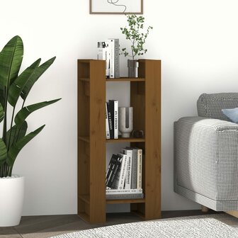 Boekenkast/kamerscherm 41x35x91 cm massief hout honingbruin 8720286905005 6