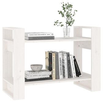 Boekenkast/kamerscherm 80x35x56,5 cm massief grenenhout wit 8720286905333 4