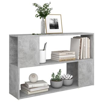 Boekenkast 100x24x63 cm spaanplaat betongrijs 8720286651308 5