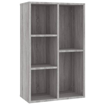 Boekenkast/dressoir 50x25x80 cm bewerkt hout sonoma grijs 8720845735340 2