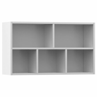 Boekenkast/dressoir 50x25x80 cm bewerkt hout wit 8719883673233 8